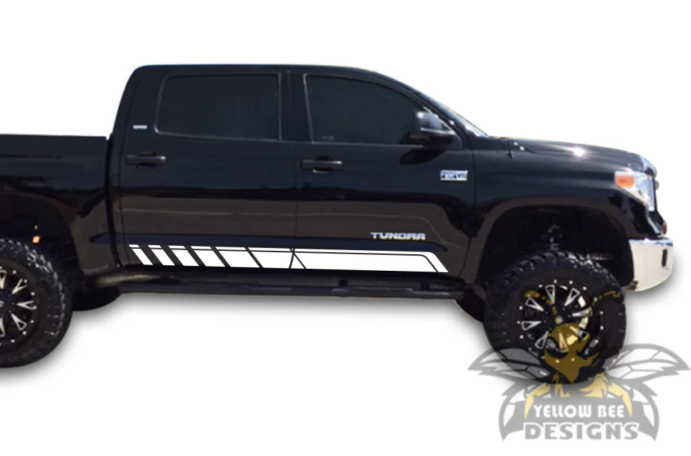 Side Doors Stripes Graphics Kit Vinyl Decal Compatible with Toyota Tundra Crewmax - Image 5