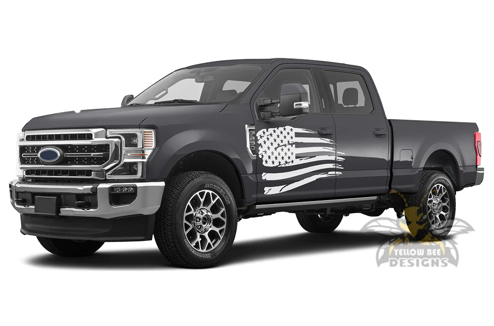 Side Doors USA Graphics Vinyl Decals Compatible with Ford F250 - Image 3