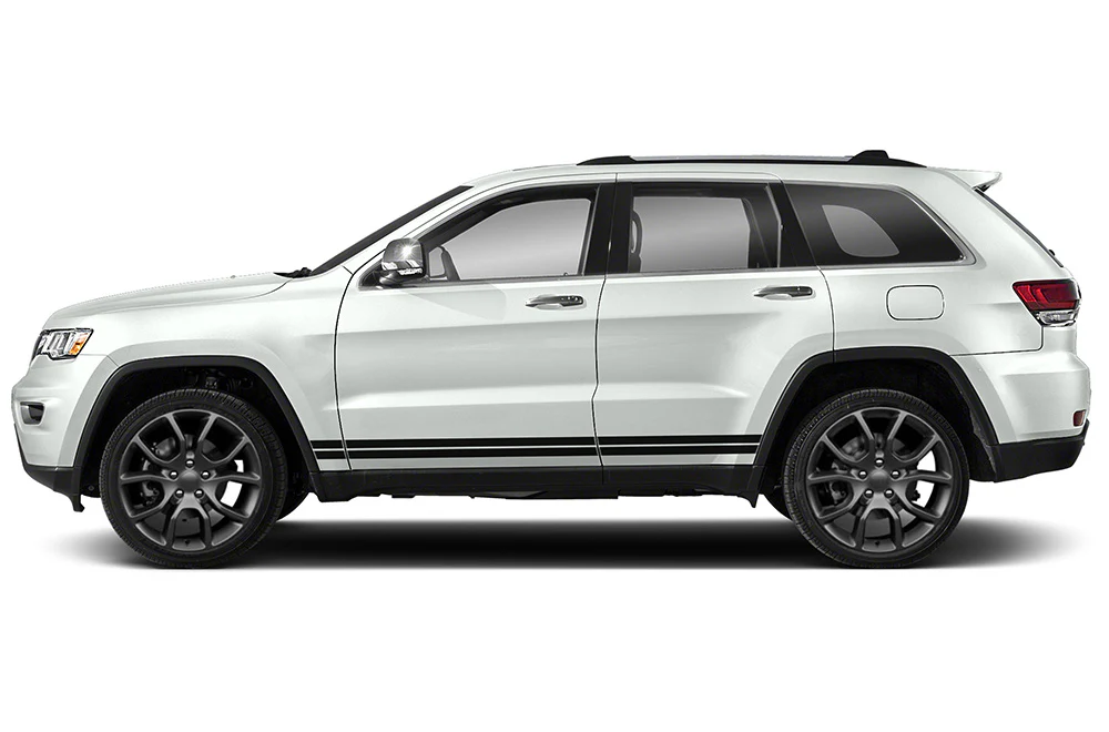 Side Double Belt Door Stripes Kit Vinyl Decals Compatible with Grand Cherokee