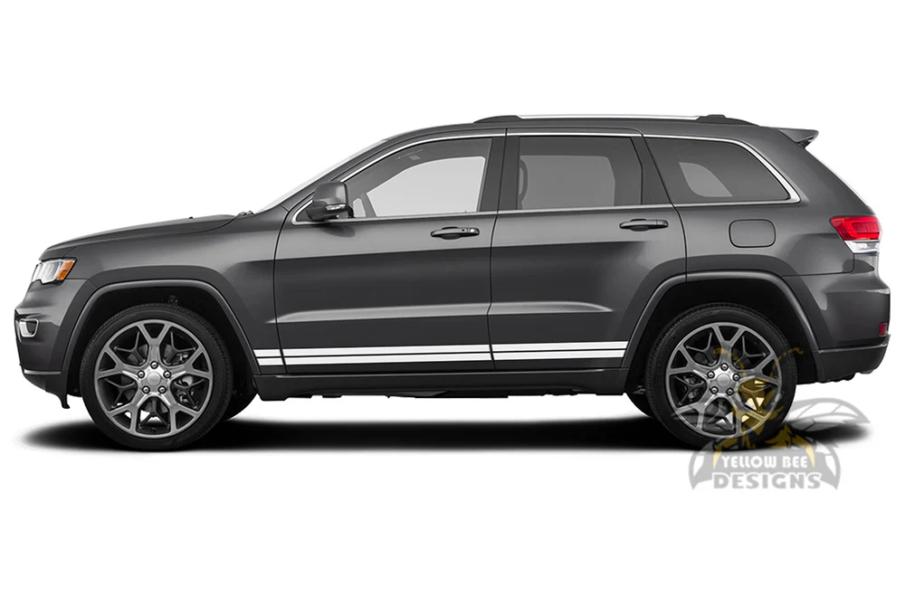 Side Double Belt Door Stripes Kit Vinyl Decals Compatible with Grand Cherokee - Image 3