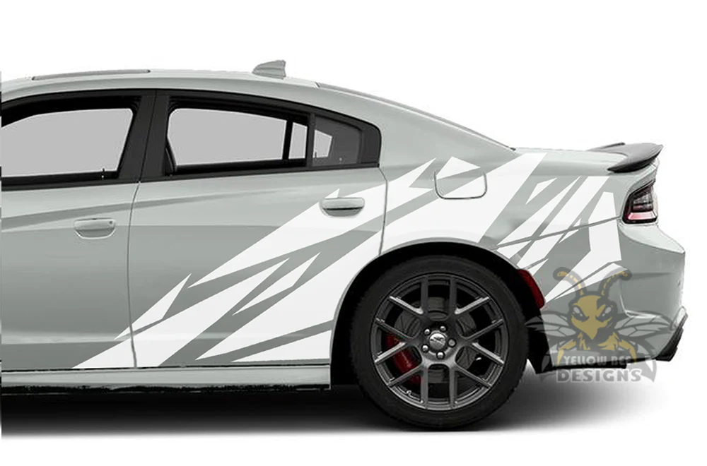 Side Geometric Pattern Graphics Vinyl Decal Compatible with Dodge Charger - Image 3