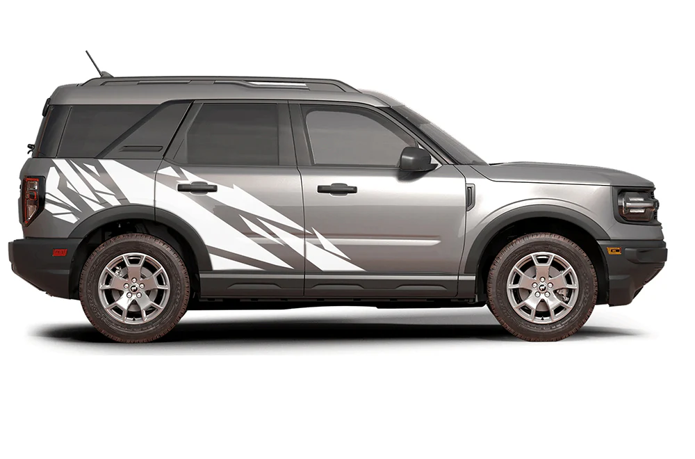 Side Geometric Pattern Graphics Vinyl Decals Compatible with Ford Bronco Sport - Image 2