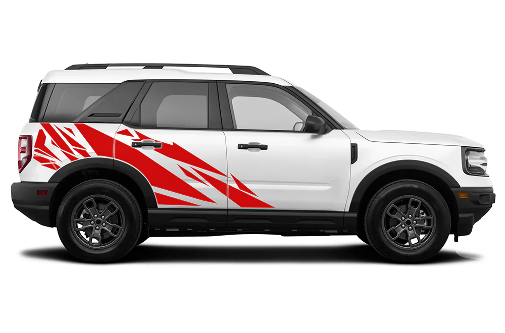 Side Geometric Pattern Graphics Vinyl Decals Compatible with Ford Bronco Sport - Image 3