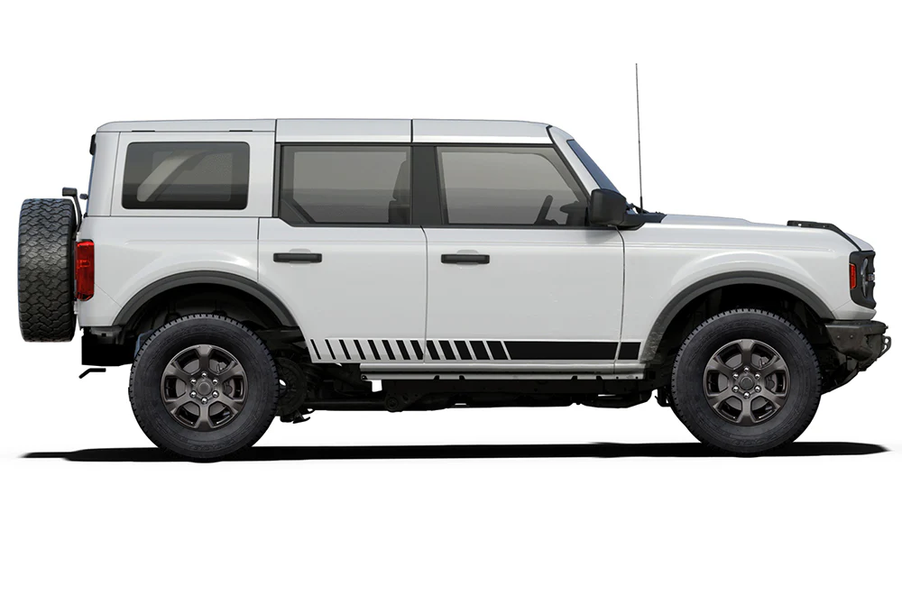 Side Hash Stripes Graphics Vinyl Decals Compatible with Ford Bronco