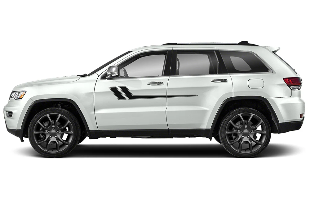 Side Hockey Door Stripes Graphics Vinyl Decals Compatible with Grand Cherokee