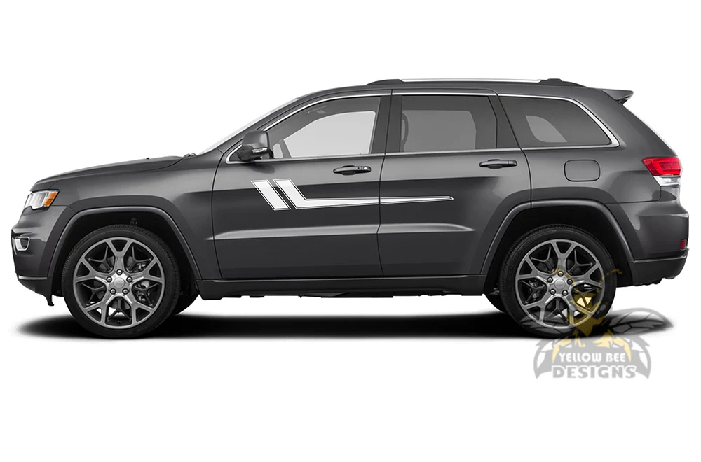 Side Hockey Door Stripes Graphics Vinyl Decals Compatible with Grand Cherokee - Image 3