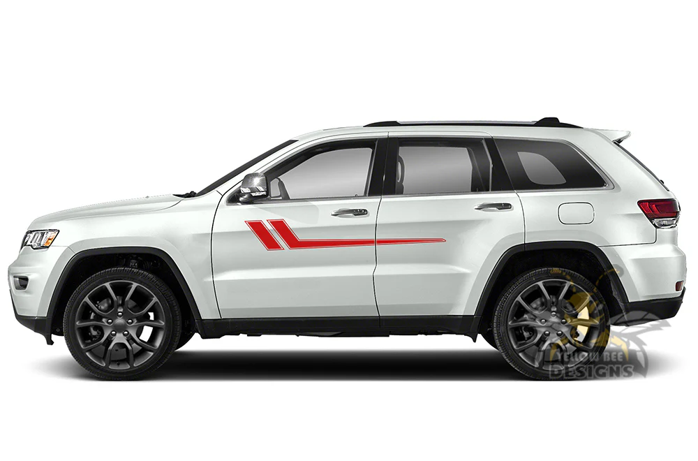 Side Hockey Door Stripes Graphics Vinyl Decals Compatible with Grand Cherokee - Image 4