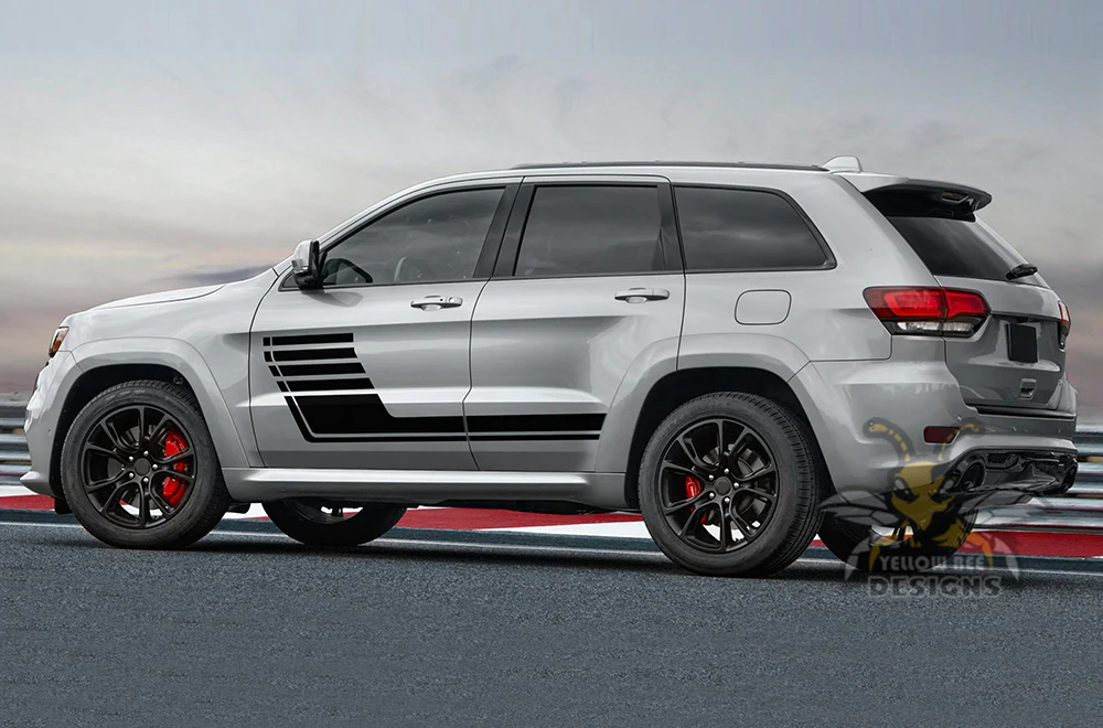 Side Hockey Full Door Stripes Graphics Vinyl Decals Compatible with Grand Cherokee - Image 2