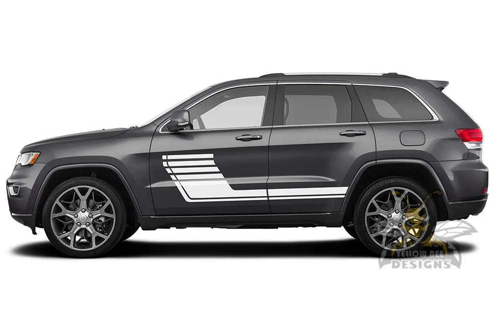 Side Hockey Full Door Stripes Graphics Vinyl Decals Compatible with Grand Cherokee - Image 3