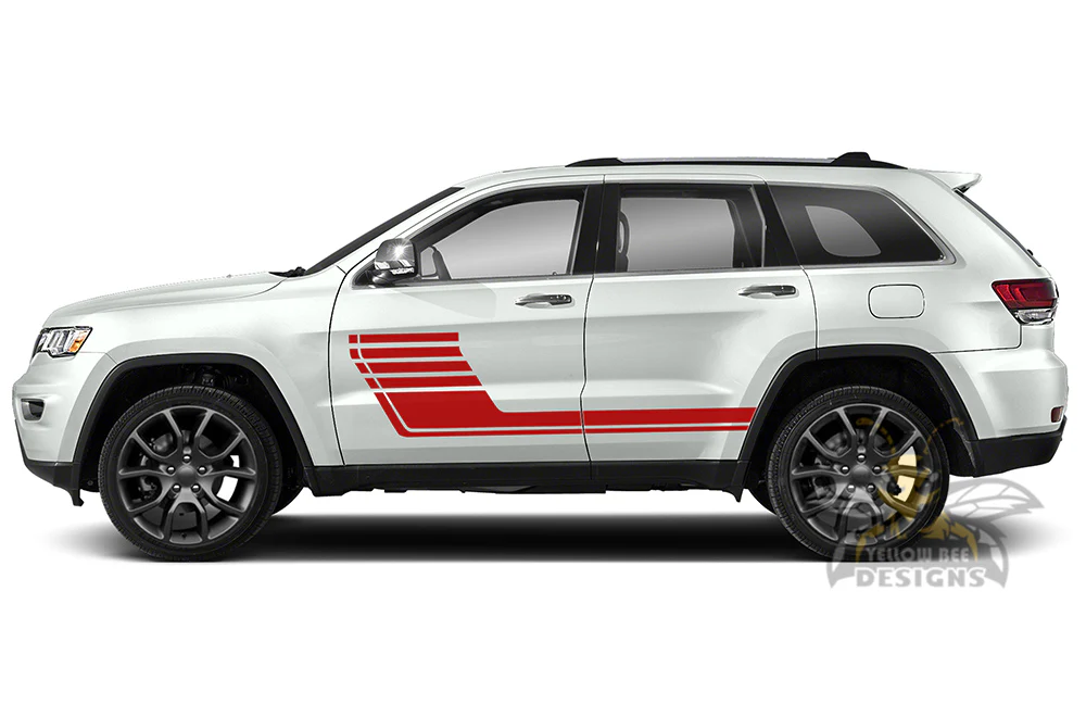 Side Hockey Full Door Stripes Graphics Vinyl Decals Compatible with Grand Cherokee - Image 4