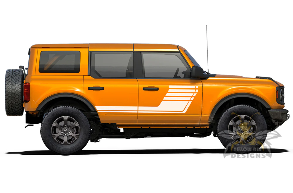 Side Hockey Stripes Graphics Vinyl Decals Compatible with Ford Bronco - Image 3