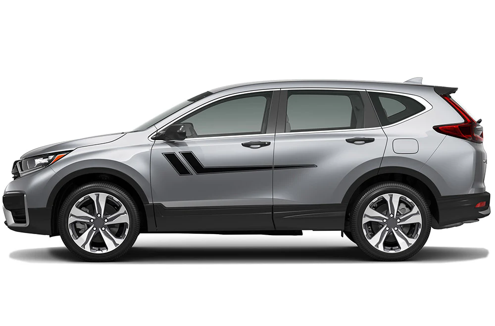 Side Hockey Stripes Graphics Vinyl Decals Compatible with Honda CR-V