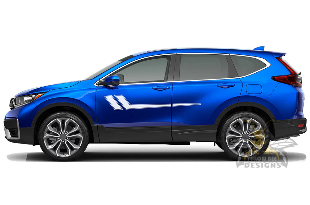 Side Hockey Stripes Graphics Vinyl Decals Compatible with Honda CR-V - Image 2