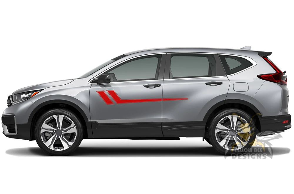 Side Hockey Stripes Graphics Vinyl Decals Compatible with Honda CR-V - Image 3