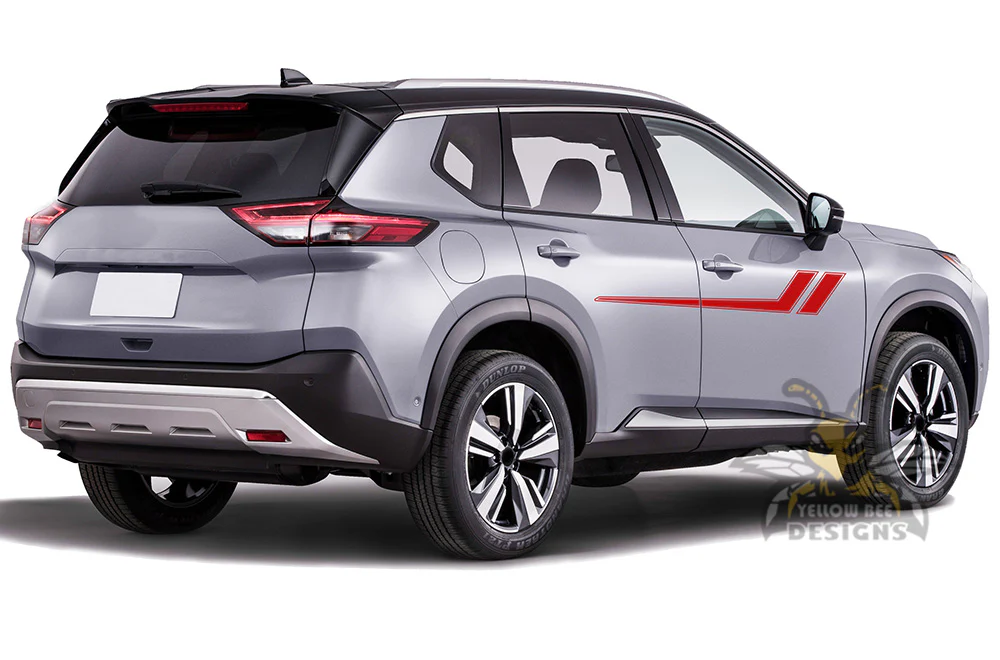 Side Hockey Stripes Graphics Vinyl Decals Compatible with Nissan Rogue - Image 4