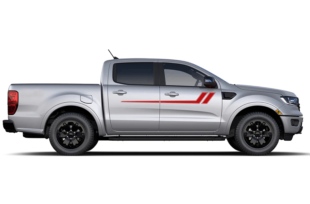 Side Hockey Stripes Vinyl Decals Compatible with Ford Ranger - Image 3