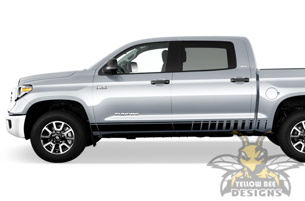 Side Line Graphics Kit Vinyl Decal Compatible with Toyota Tundra Crewmax - Image 2