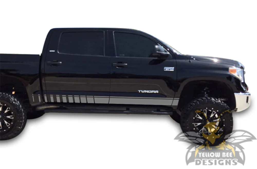 Side Line Graphics Kit Vinyl Decal Compatible with Toyota Tundra Crewmax - Image 3