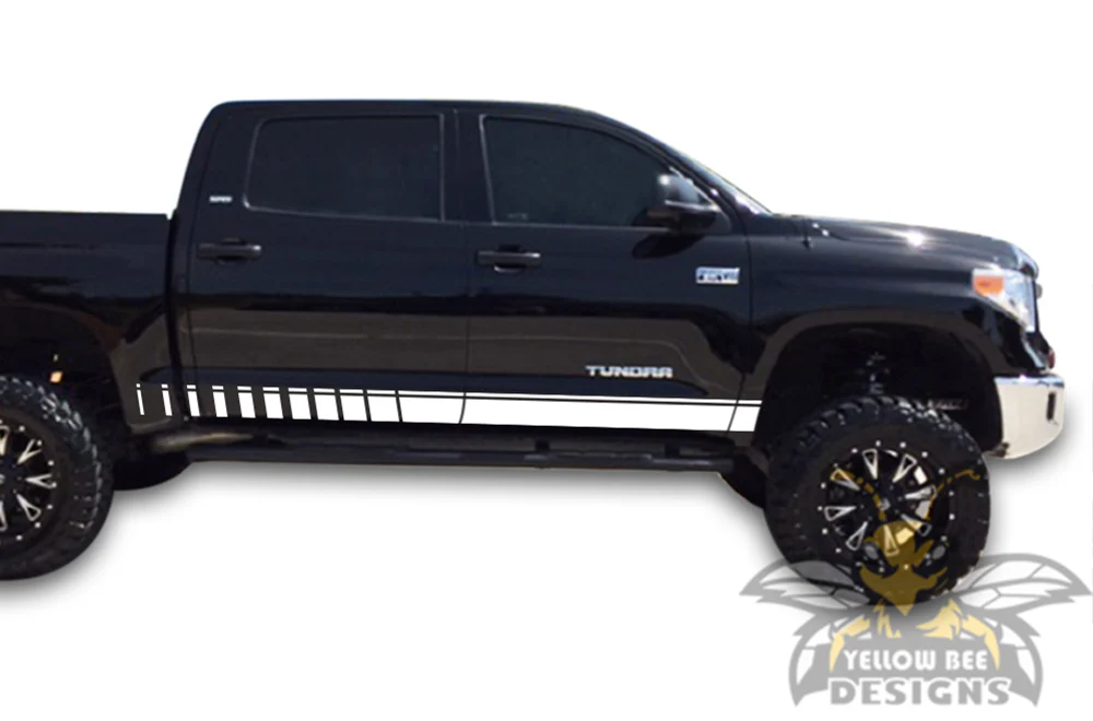 Side Line Graphics Kit Vinyl Decal Compatible with Toyota Tundra Crewmax - Image 5