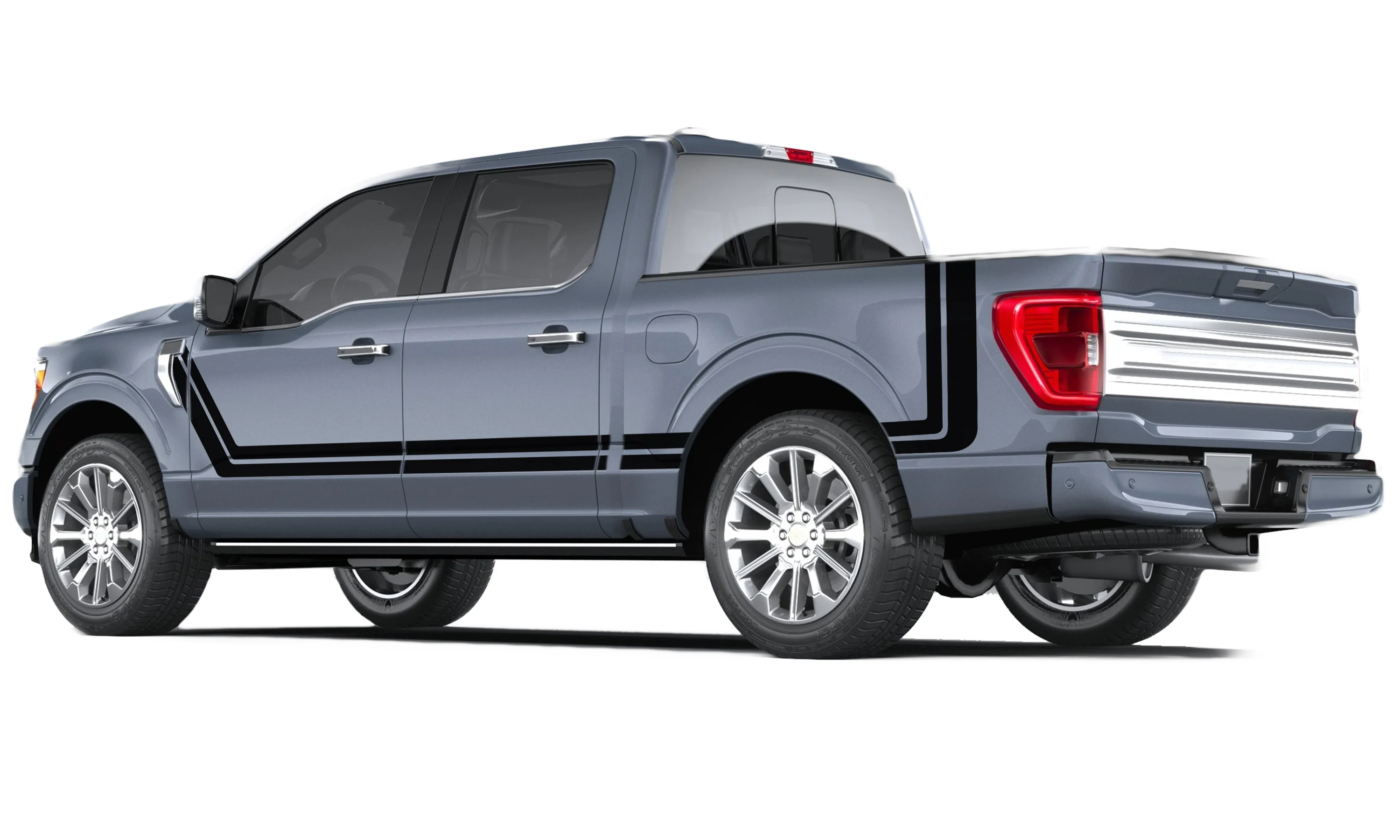 Side Line Style Graphics Vinyl Decals Compatible with Ford F150