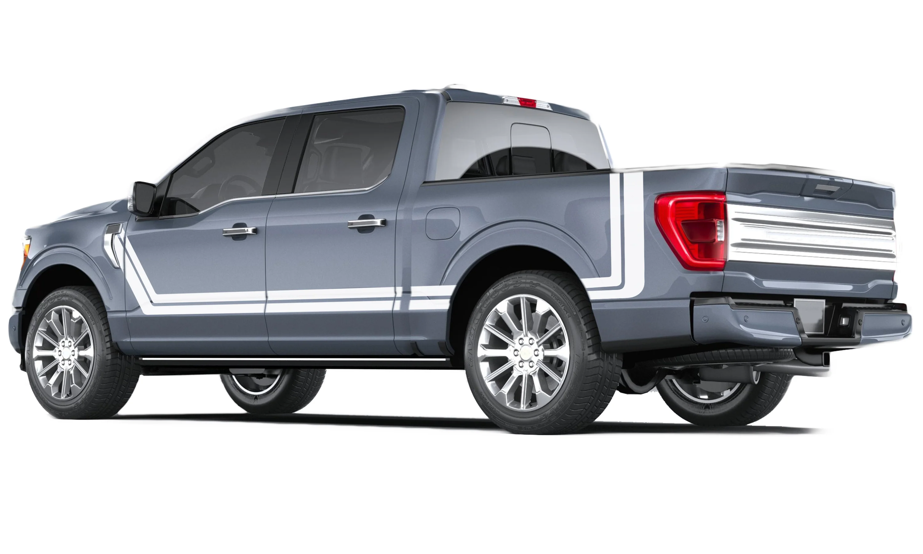 Side Line Style Graphics Vinyl Decals Compatible with Ford F150 - Image 2