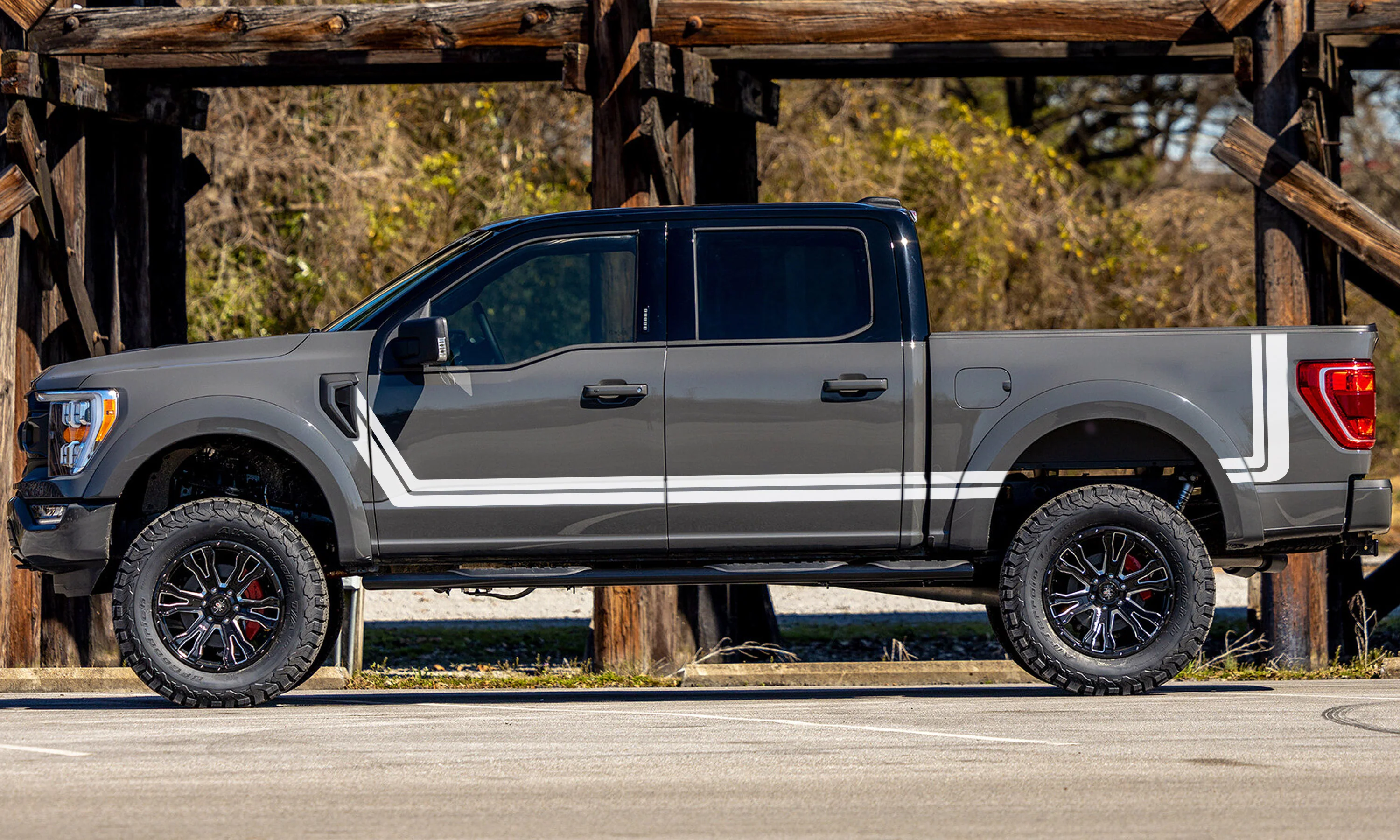 Side Line Style Graphics Vinyl Decals Compatible with Ford F150 - Image 3