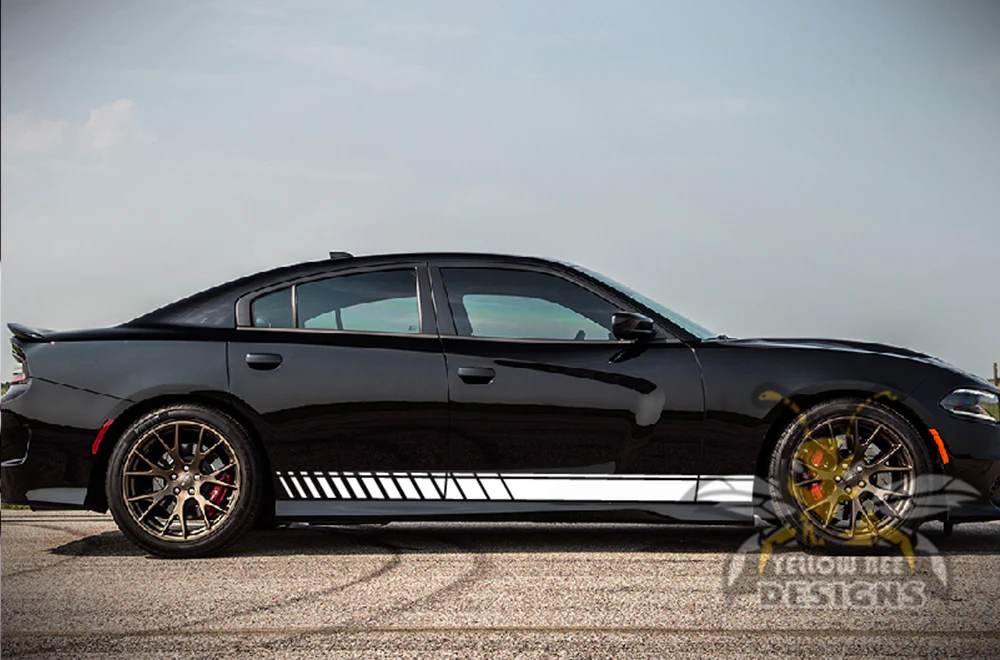 Side Lower Stripes Graphics Vinyl Decal Compatible with Dodge Charger - Image 5