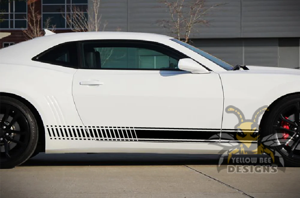 Side Lower Stripes Graphics Vinyl Decals Compatible with Chevrolet Camaro - Image 2