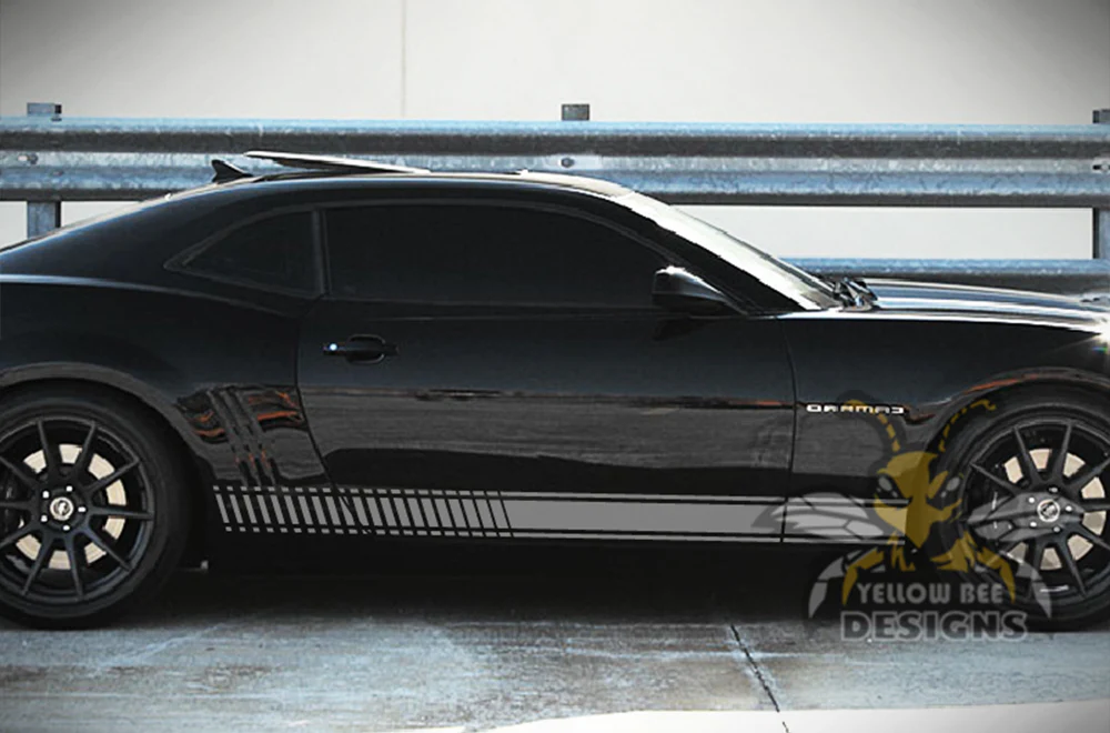 Side Lower Stripes Graphics Vinyl Decals Compatible with Chevrolet Camaro - Image 3