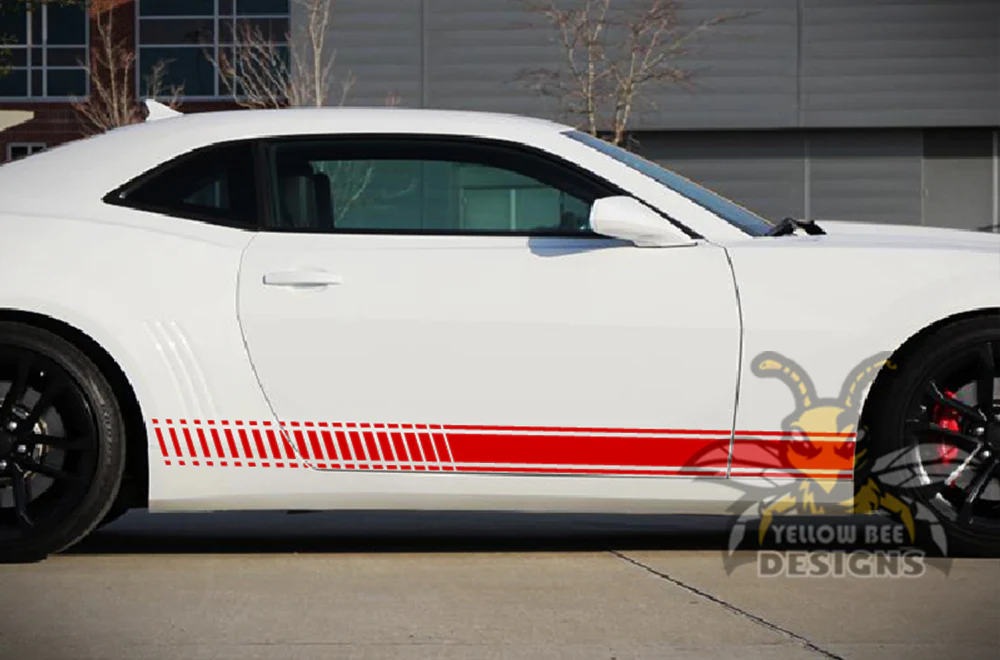 Side Lower Stripes Graphics Vinyl Decals Compatible with Chevrolet Camaro - Image 4