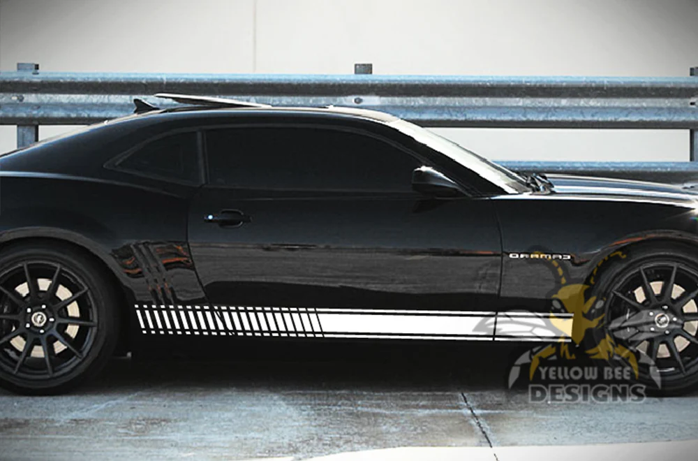 Side Lower Stripes Graphics Vinyl Decals Compatible with Chevrolet Camaro - Image 5