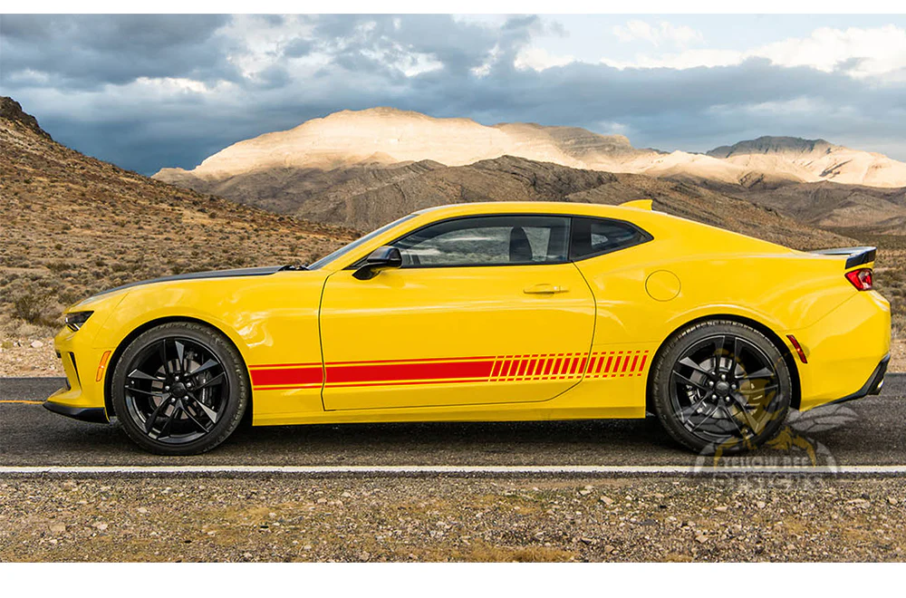 Side Lower Stripes Graphics Vinyl Decals Compatible with Chevrolet Camaro - Image 9