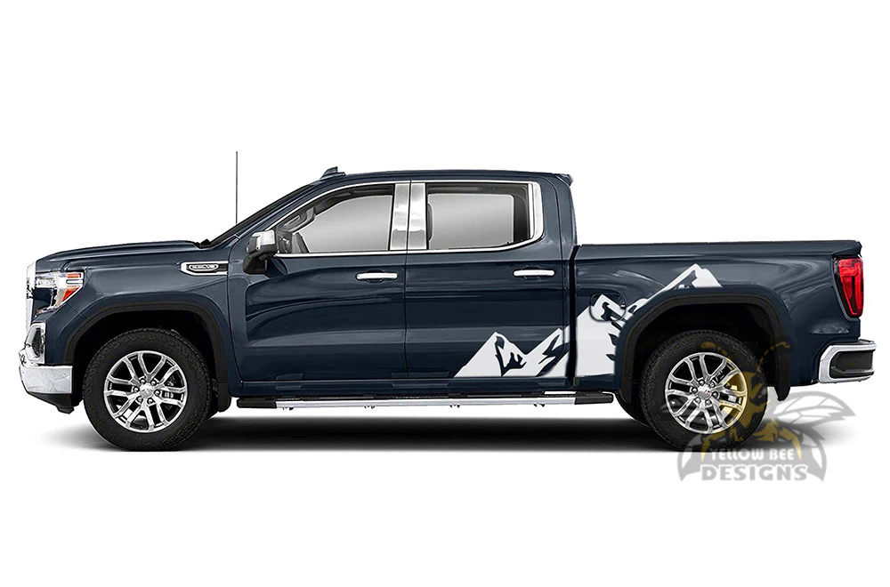 Side mountain adventure Graphics Vinyl Decals Compatible with GMC Sierra Crew Cab - Image 3