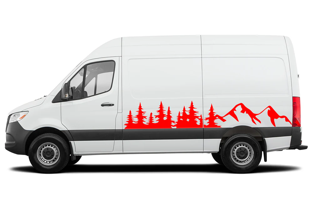 Side Mountain Graphics Decals Compatible with Mercedes Sprinter - Image 2