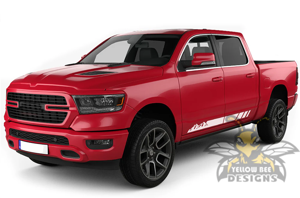 Side Mountain Graphics Kit Vinyl Decal Compatible with Dodge Ram Crew Cab 1500 - Image 3