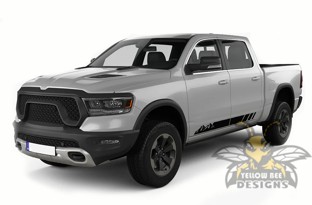 Side Mountain Graphics Kit Vinyl Decal Compatible with Dodge Ram Crew Cab 1500 - Image 4