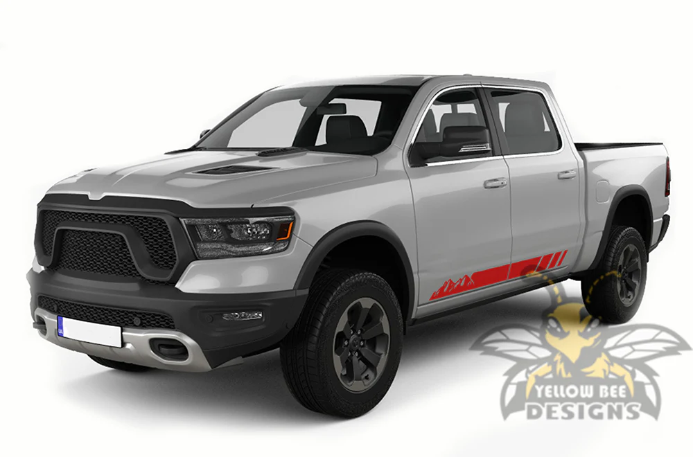 Side Mountain Graphics Kit Vinyl Decal Compatible with Dodge Ram Crew Cab 1500 - Image 5