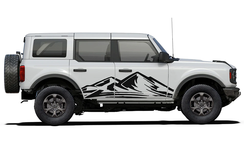 Side Mountain Graphics Vinyl Decals Compatible with Ford Bronco