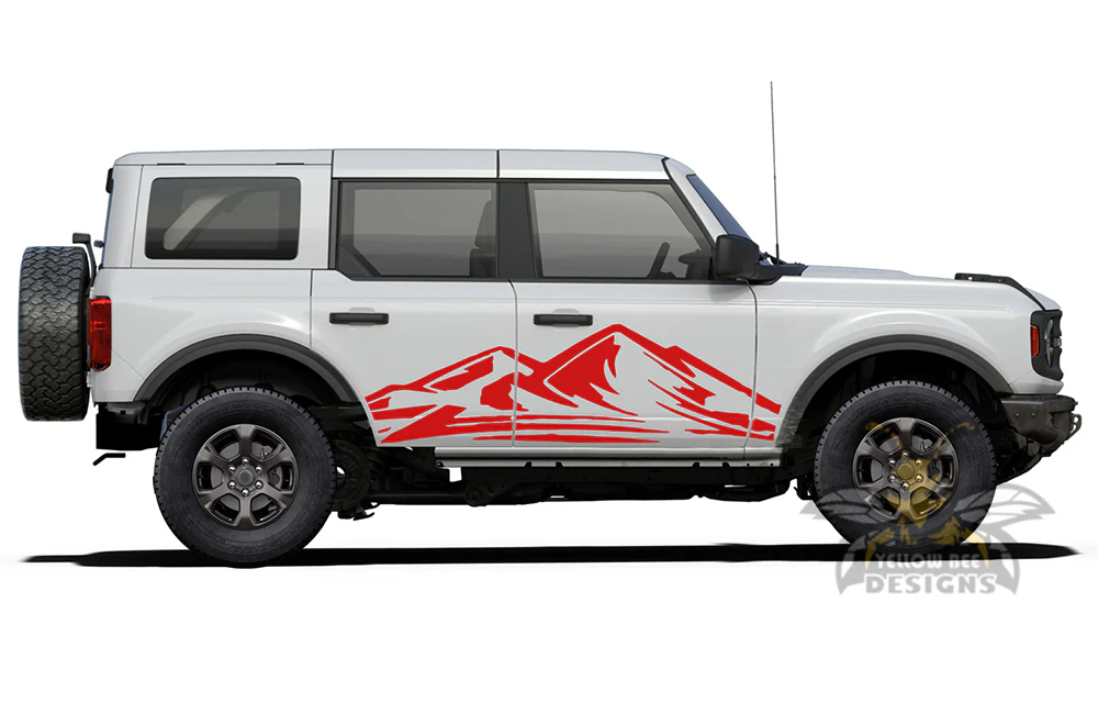 Side Mountain Graphics Vinyl Decals Compatible with Ford Bronco - Image 2