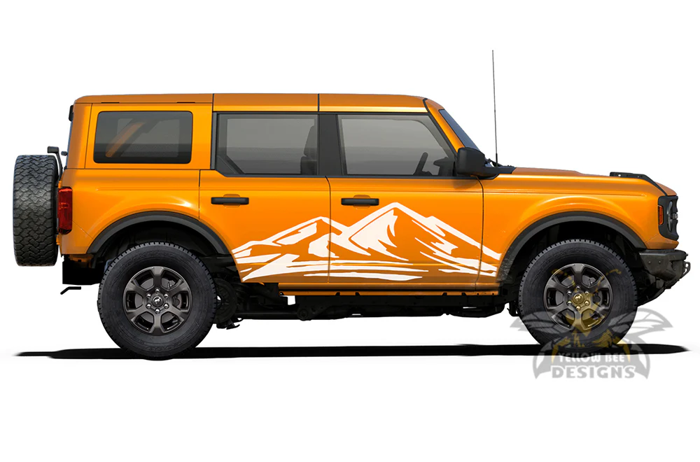 Side Mountain Graphics Vinyl Decals Compatible with Ford Bronco - Image 3