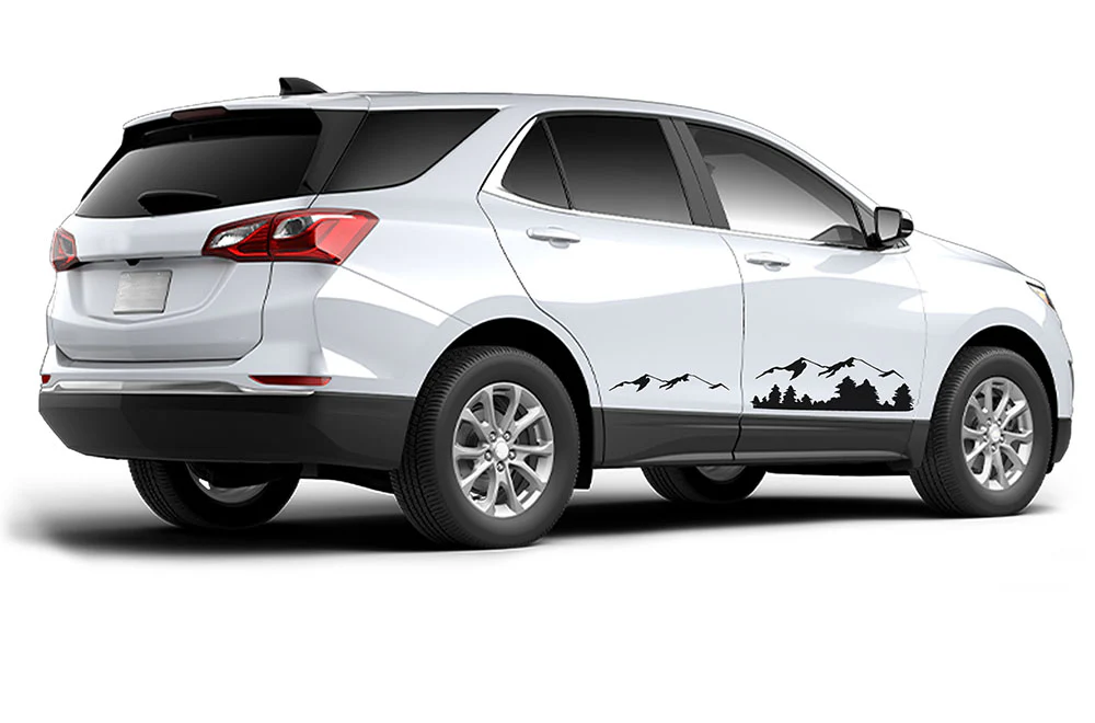 Side Mountains Graphics Vinyl Decals Compatible with Chevrolet Equinox