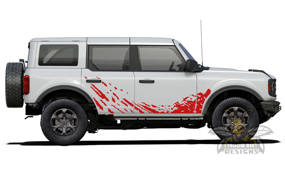 Side Mud Splash Graphics Vinyl Decals Compatible with Ford Bronco - Image 2