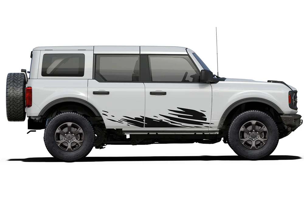 Side Mud Splash Graphics Vinyl Decals Compatible with Ford Bronco
