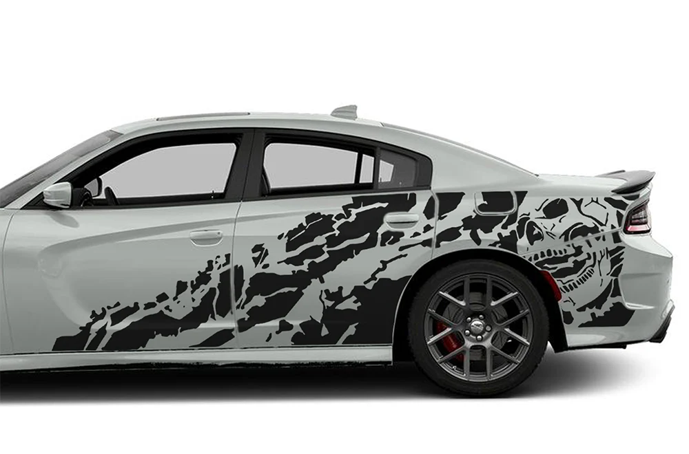 Side Nightmare Graphics Vinyl Decal Compatible with Dodge Charger