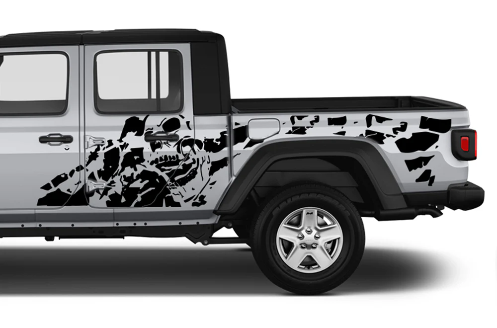 Side Nightmare Graphics Vinyl Decal Compatible with Jeep JT Gladiator 4 Door