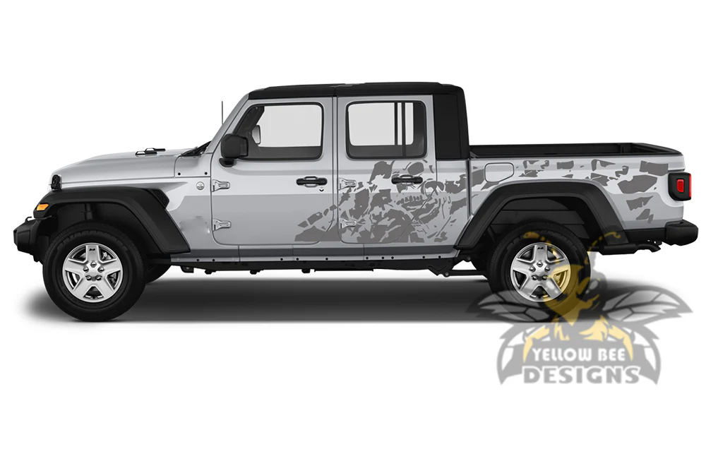 Side Nightmare Graphics Vinyl Decal Compatible with Jeep JT Gladiator 4 Door - Image 3