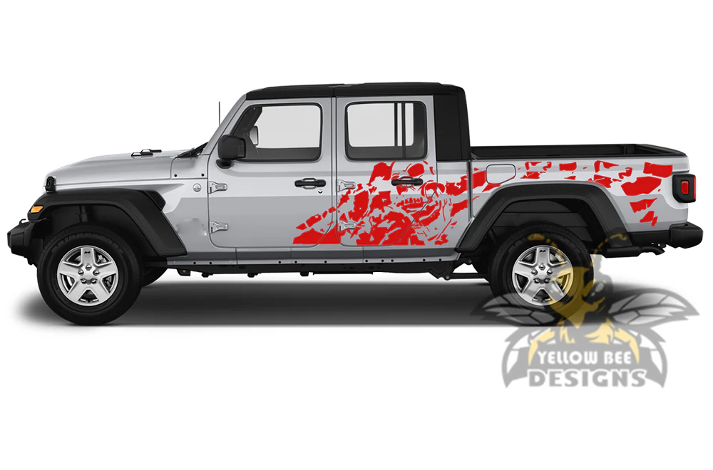Side Nightmare Graphics Vinyl Decal Compatible with Jeep JT Gladiator 4 Door - Image 4