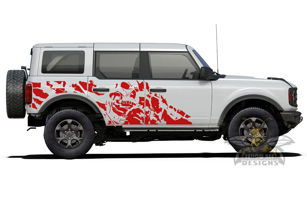 Side Nightmare Graphics Vinyl Decals Compatible with Ford Bronco - Image 2