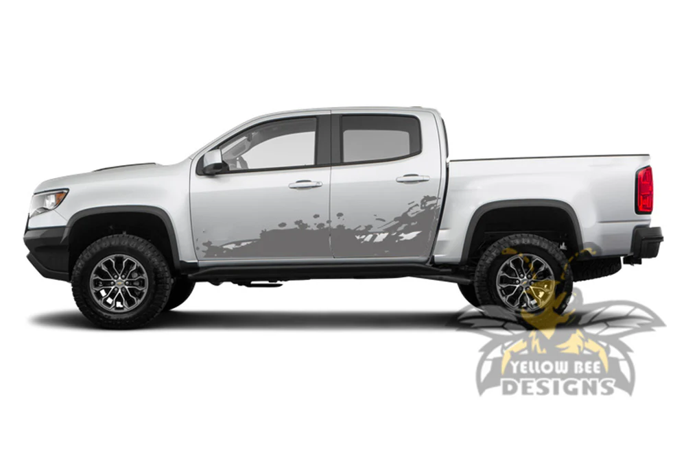 Side Paint Splash Graphics Vinyl Decals Compatible with Chevrolet Colorado Crew Cab - Image 3