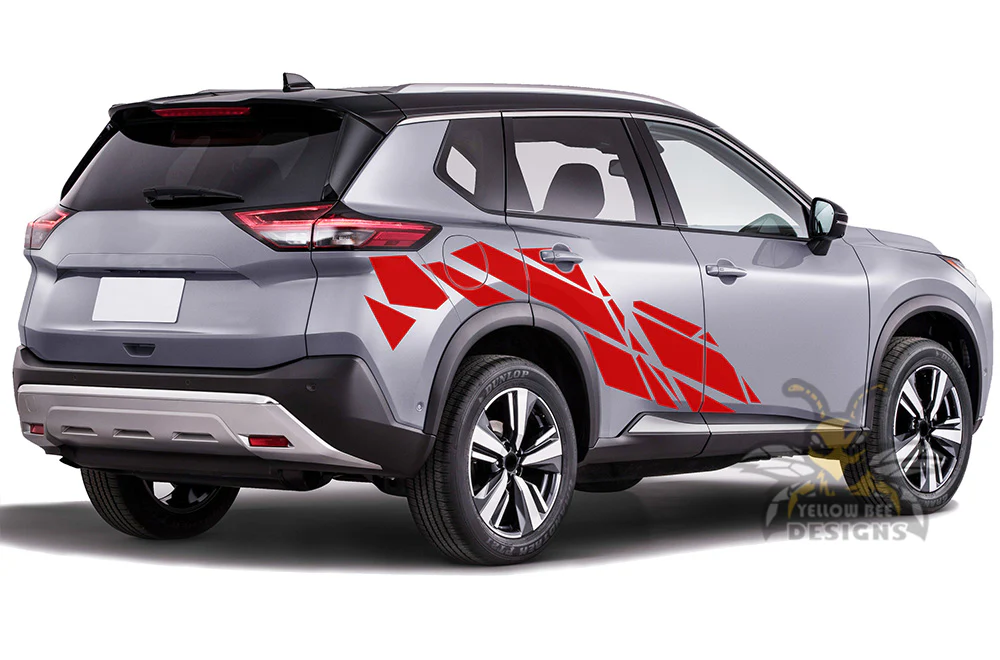 Side Pattern Door Graphics Vinyl Decals Compatible with Nissan Rogue - Image 4